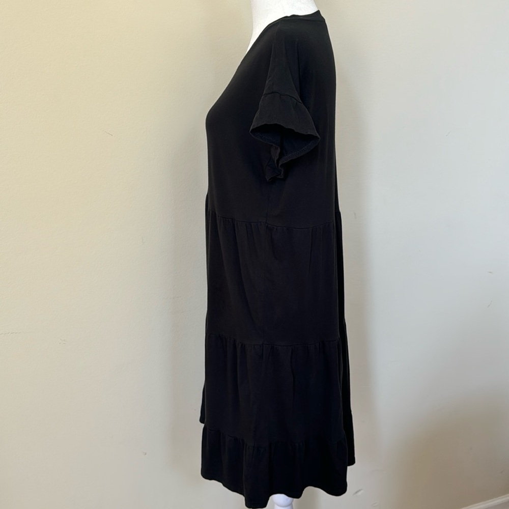 JCrew- Broken-in-Jersey-Knit Tiered Mini Dress - Picture 4 of 9